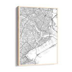 Harborline City Grid - street map wall art