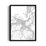 Harborline Connect - street map wall art