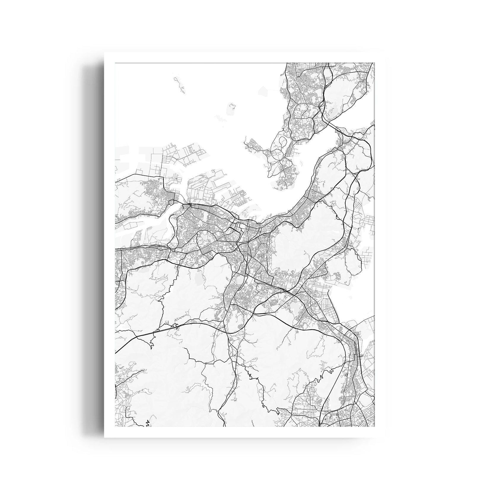 Harborline Connect - street map wall art