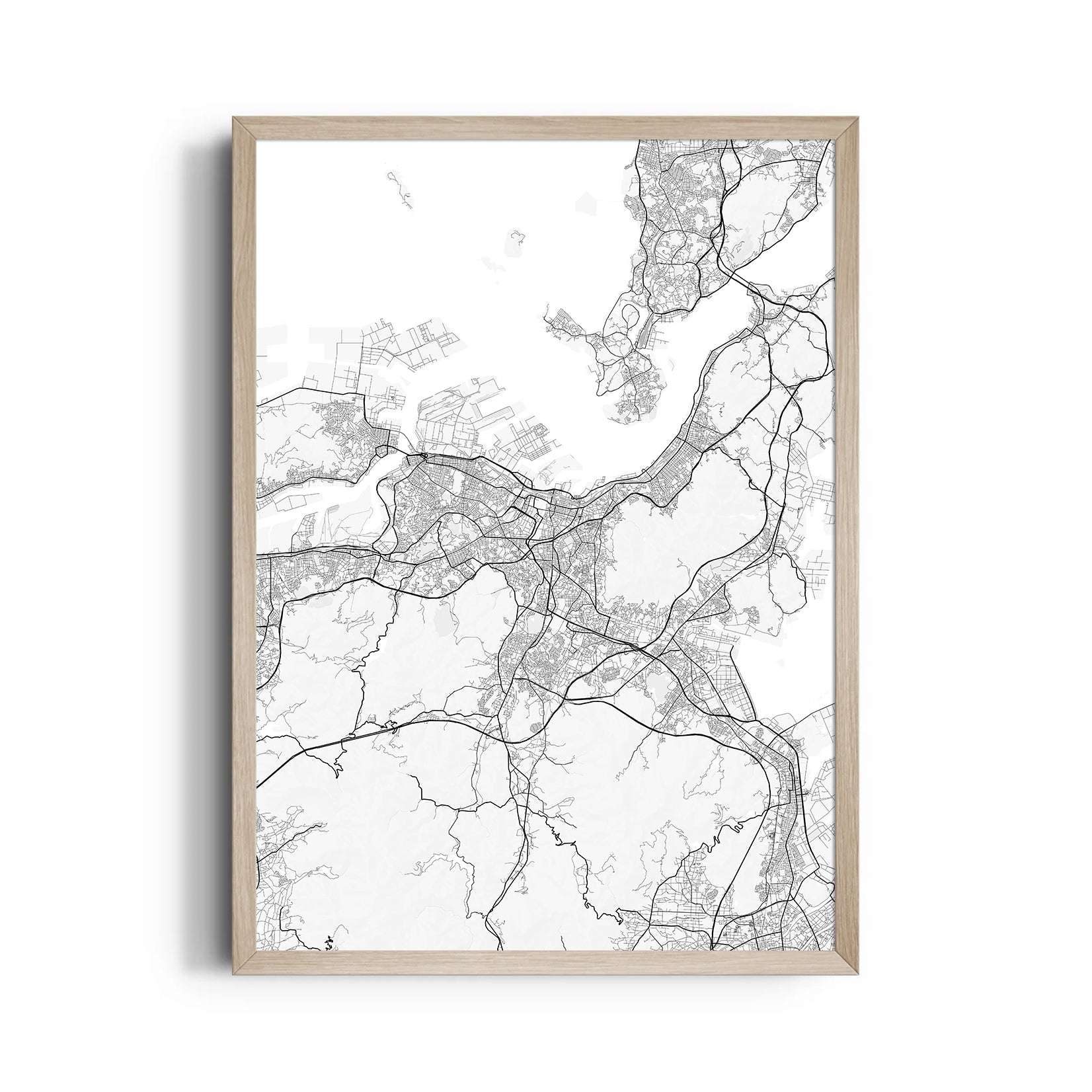 Harborline Connect - street map wall art