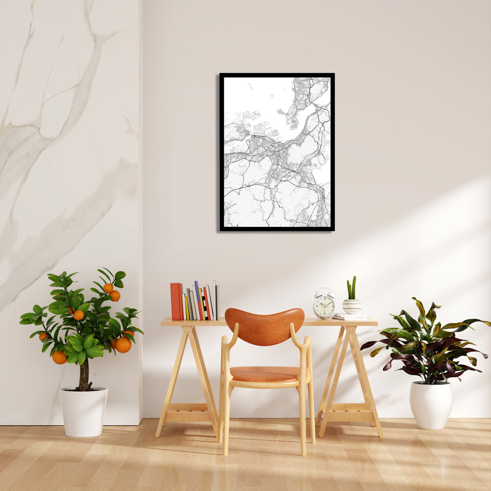 Harborline Connect - street map wall art