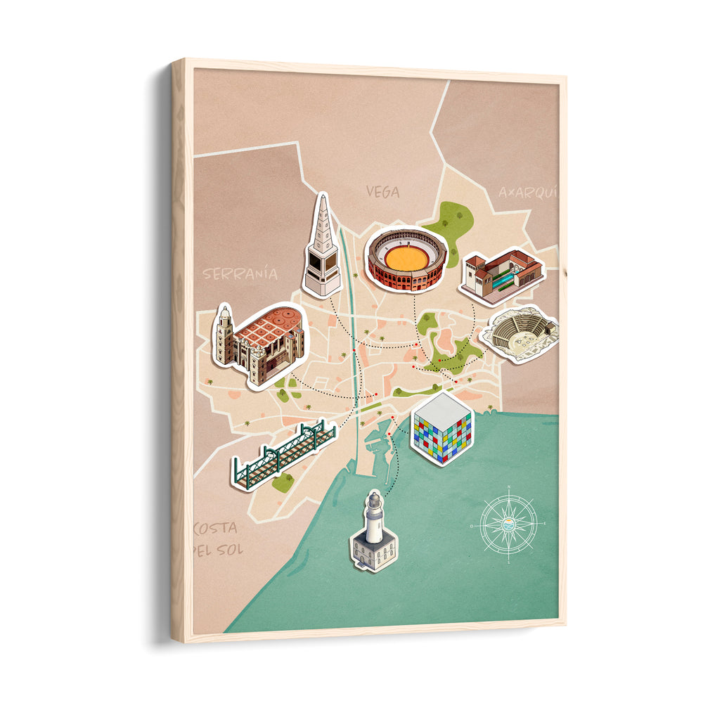 Heritage Landmark Routes - street map wall art
