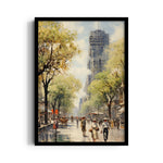 Impressionist City Promenade - City Wall Art