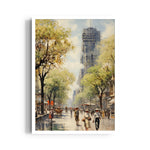 Impressionist City Promenade - City Wall Art