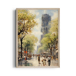 Impressionist City Promenade - City Wall Art