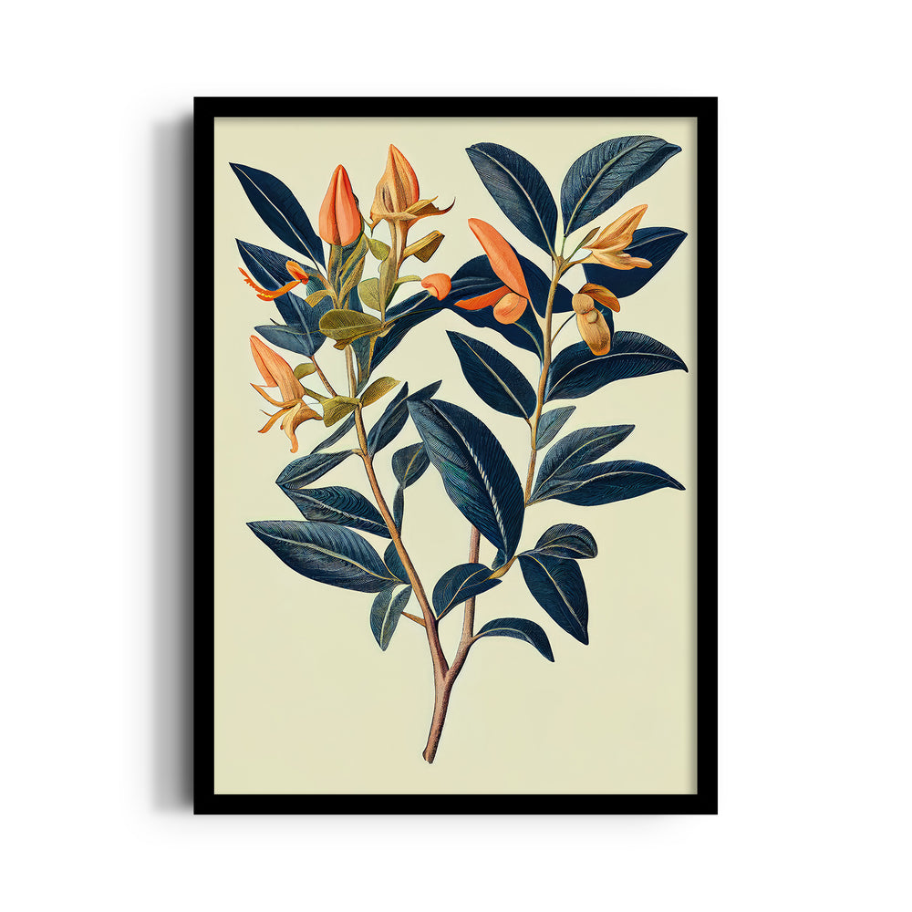 Indigo Botanical Bloom - Botanical Wall Art