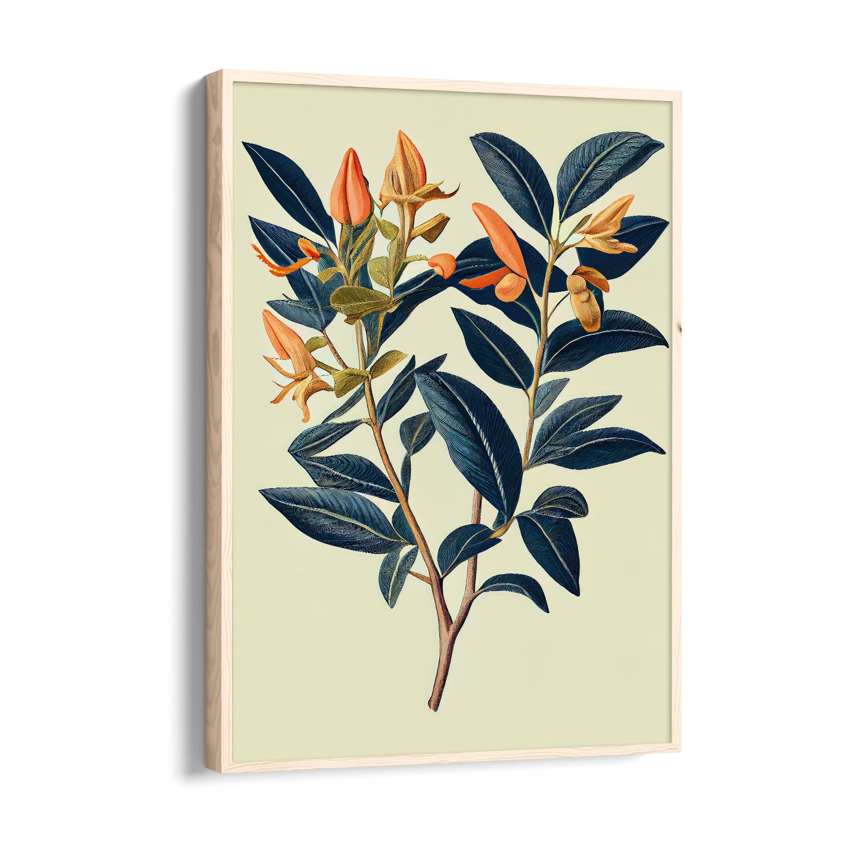 Indigo Botanical Bloom - Botanical Wall Art