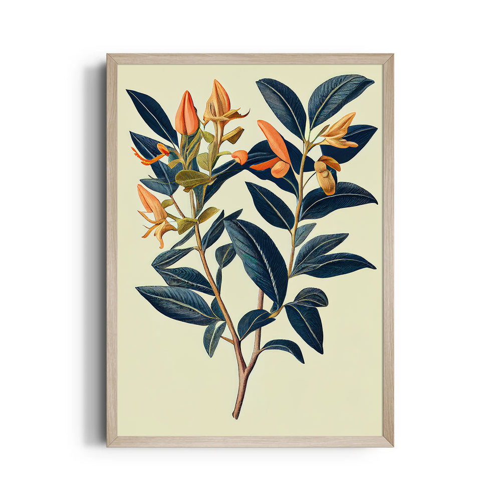 Indigo Botanical Bloom - Botanical Wall Art