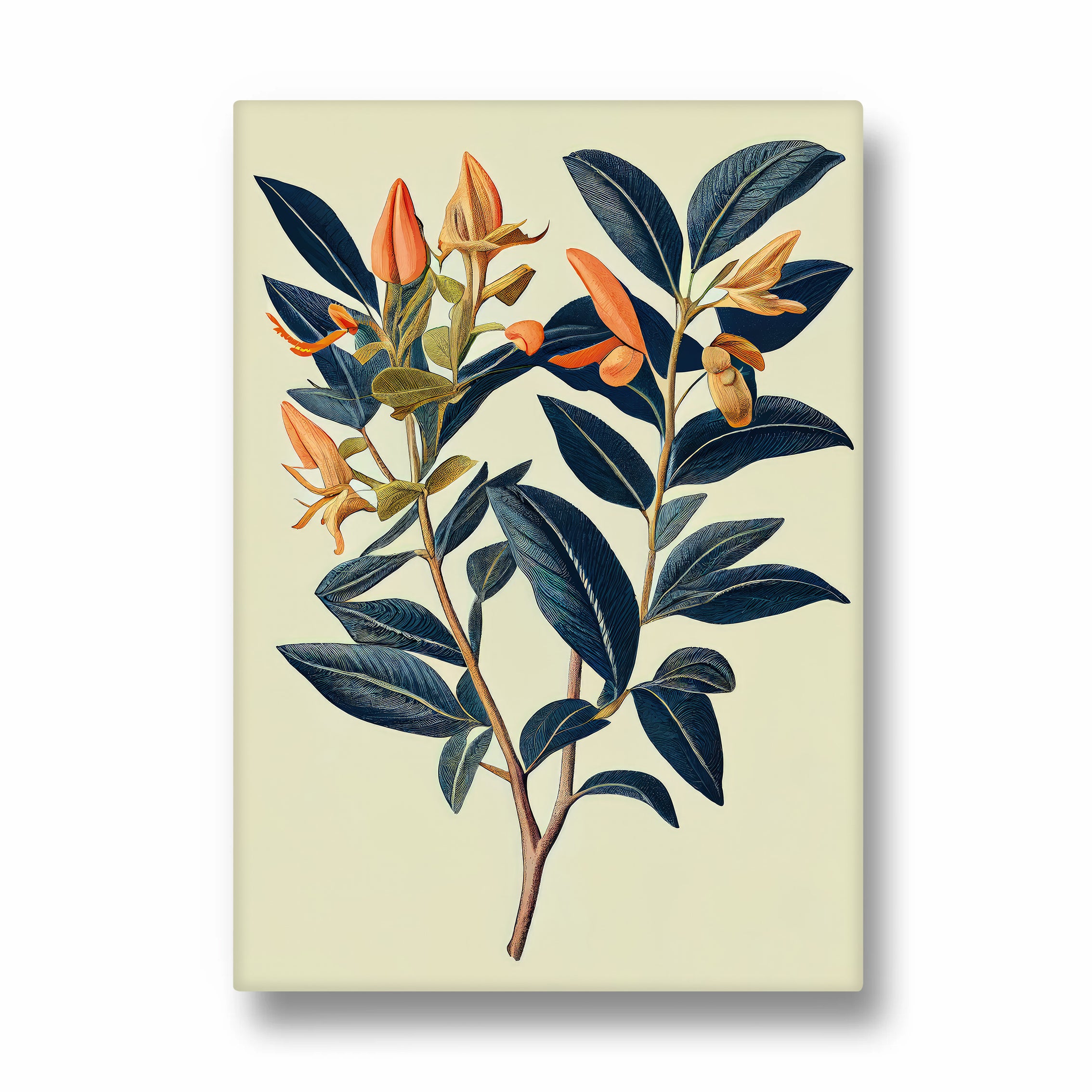Indigo Botanical Bloom - Botanical Wall Art