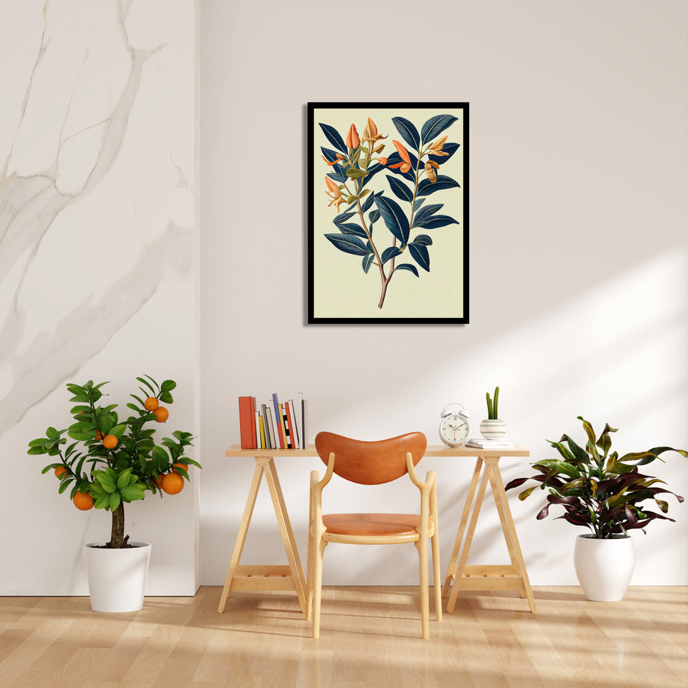 Indigo Botanical Bloom - Botanical Wall Art