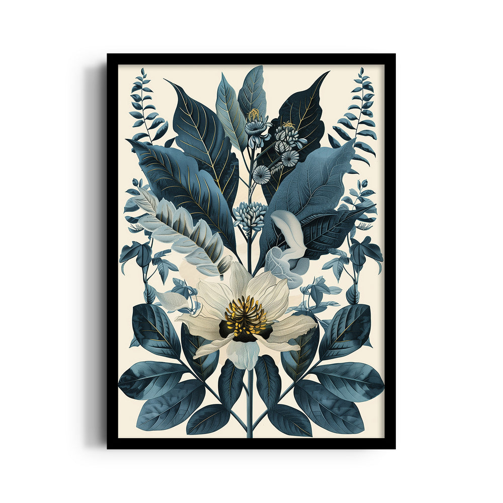 Indigo Garden Majesty - Botanical Wall Art - Pillow Fights