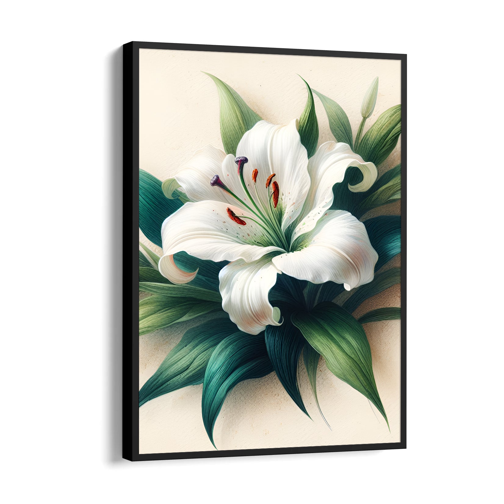 Ivory Lily Grace - Botanical Wall Art