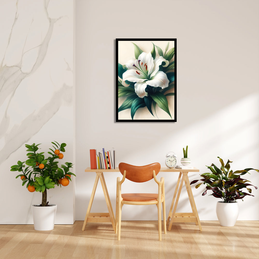 Ivory Lily Grace - Botanical Wall Art