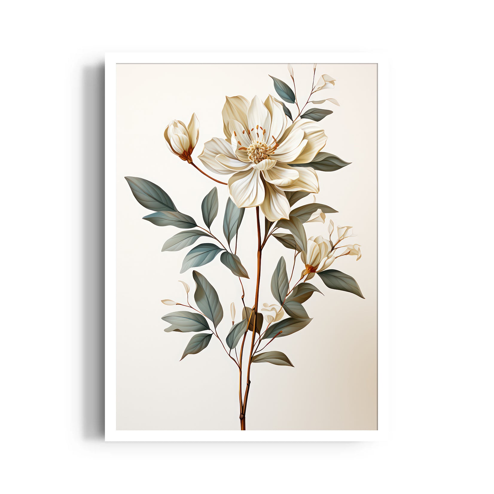 Ivory Magnolia Bloom - Botanical Wall Art