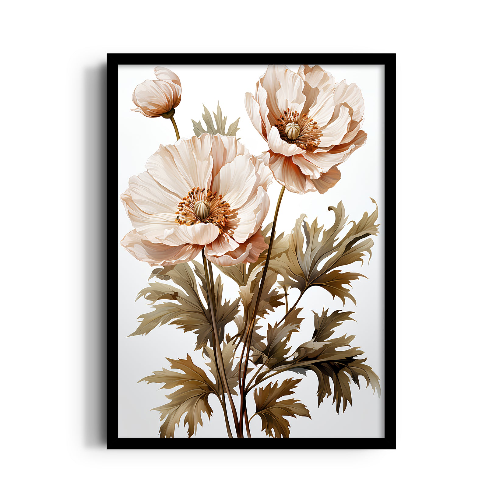 Ivory Whisper Poppy - Botanical Wall Art