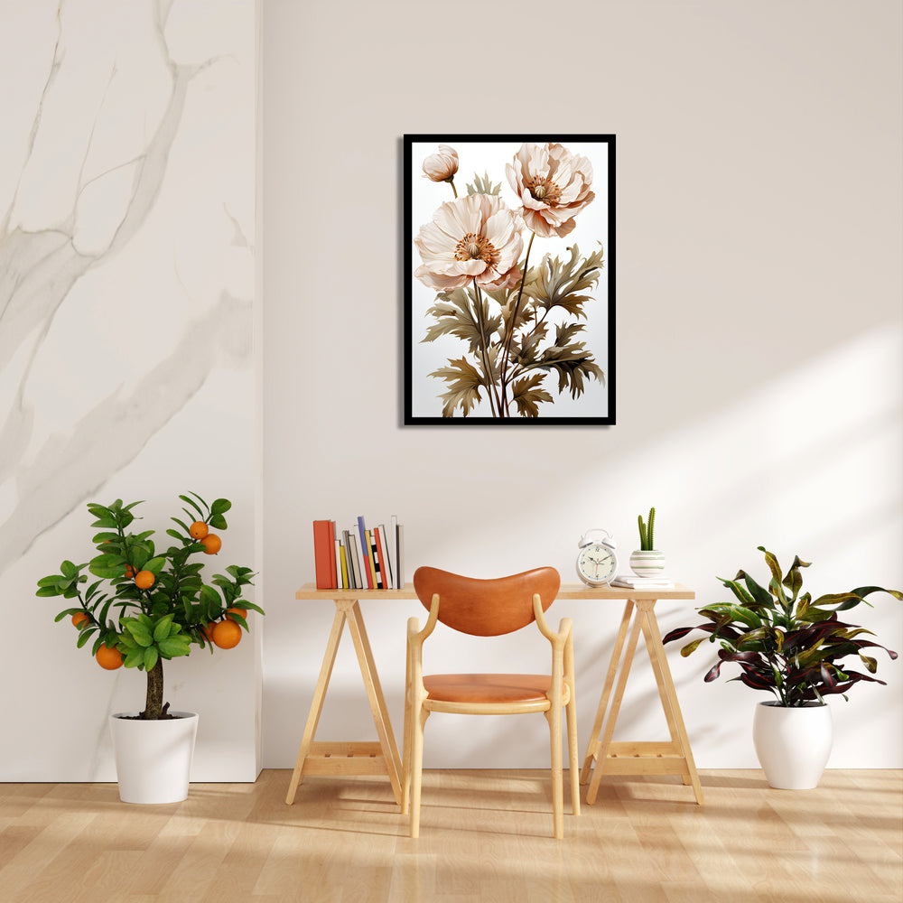 Ivory Whisper Poppy - Botanical Wall Art