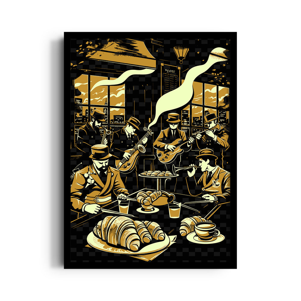 Jazz Caf Nights - Food & Bar Wall Art - Pillow Fights