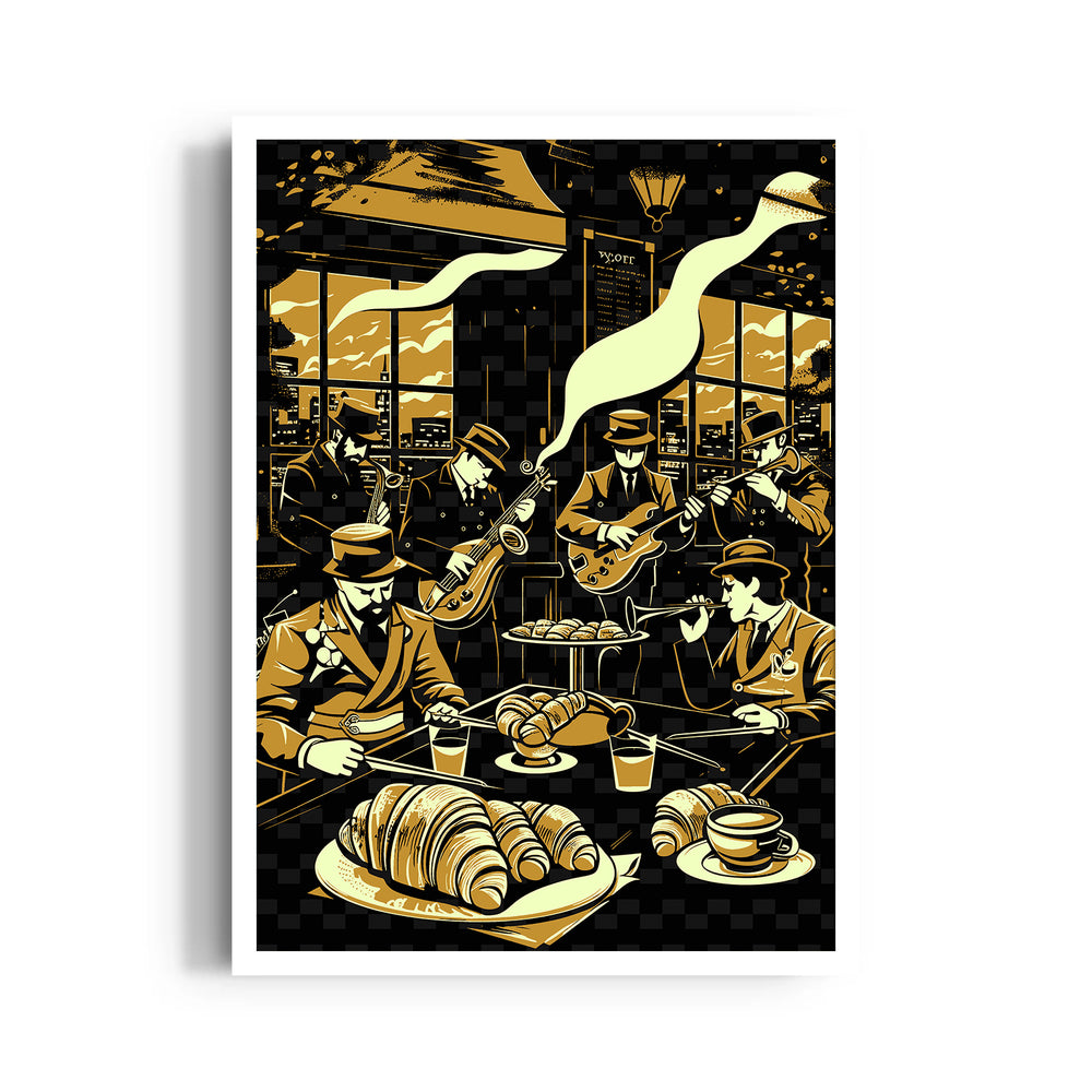 Jazz Caf Nights - Food & Bar Wall Art - Pillow Fights