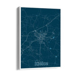 Kielce Midnight Routes - street map wall art