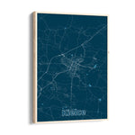 Kielce Midnight Routes - street map wall art