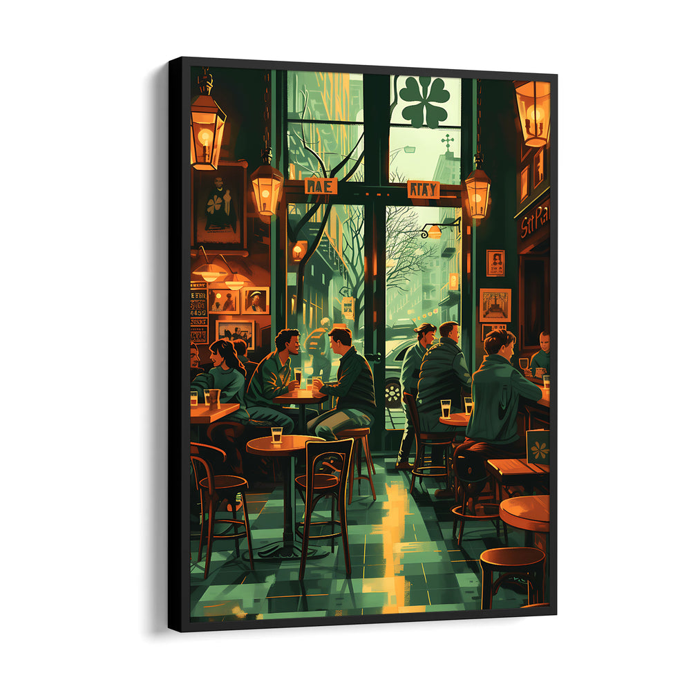 Lively Pub Evening – Cozy Bar & Social Scene Wall Art