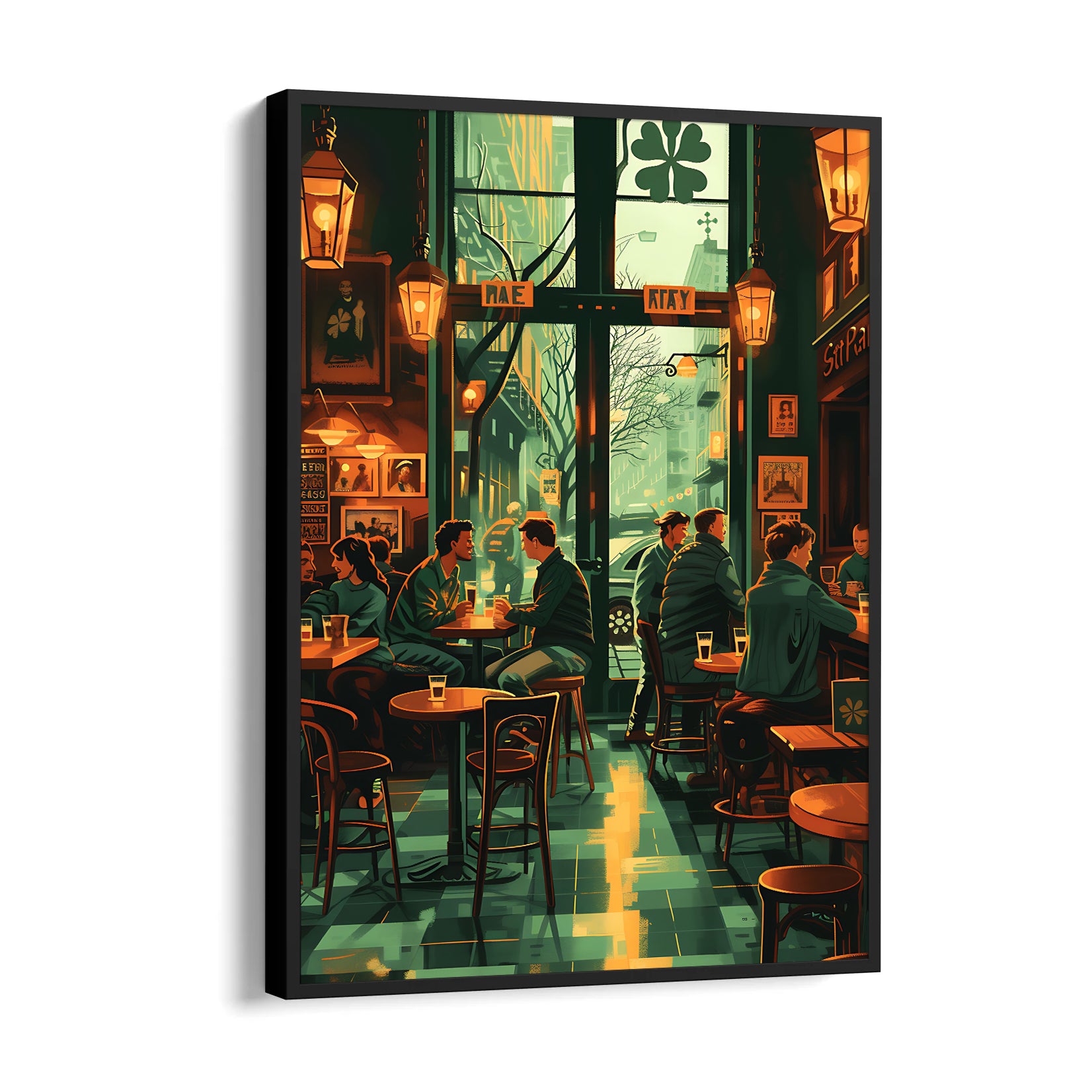 Lively Pub Evening ??? Cozy Bar & Social Scene Wall Art