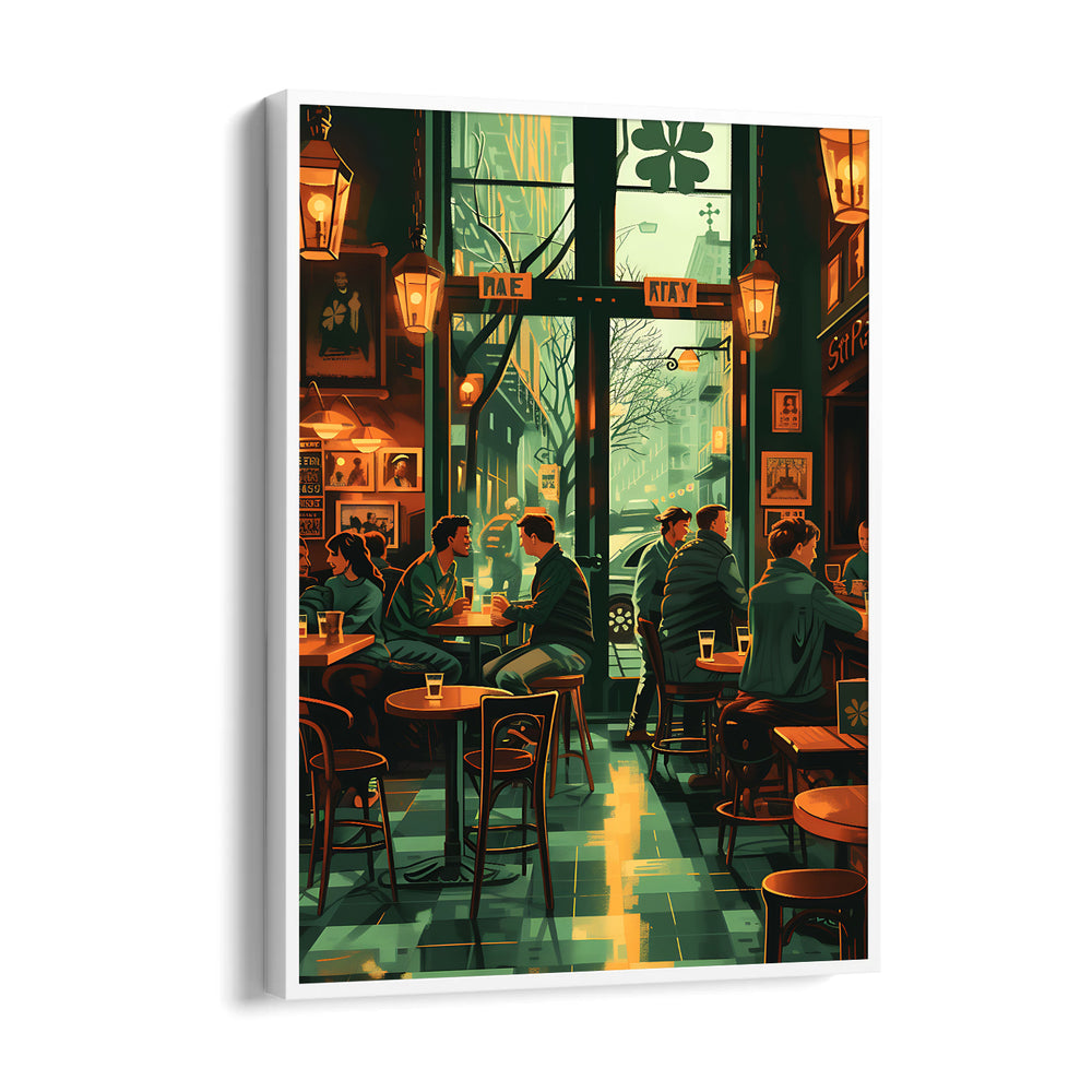Lively Pub Evening – Cozy Bar & Social Scene Wall Art