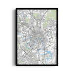 London River Maze - street map wall art