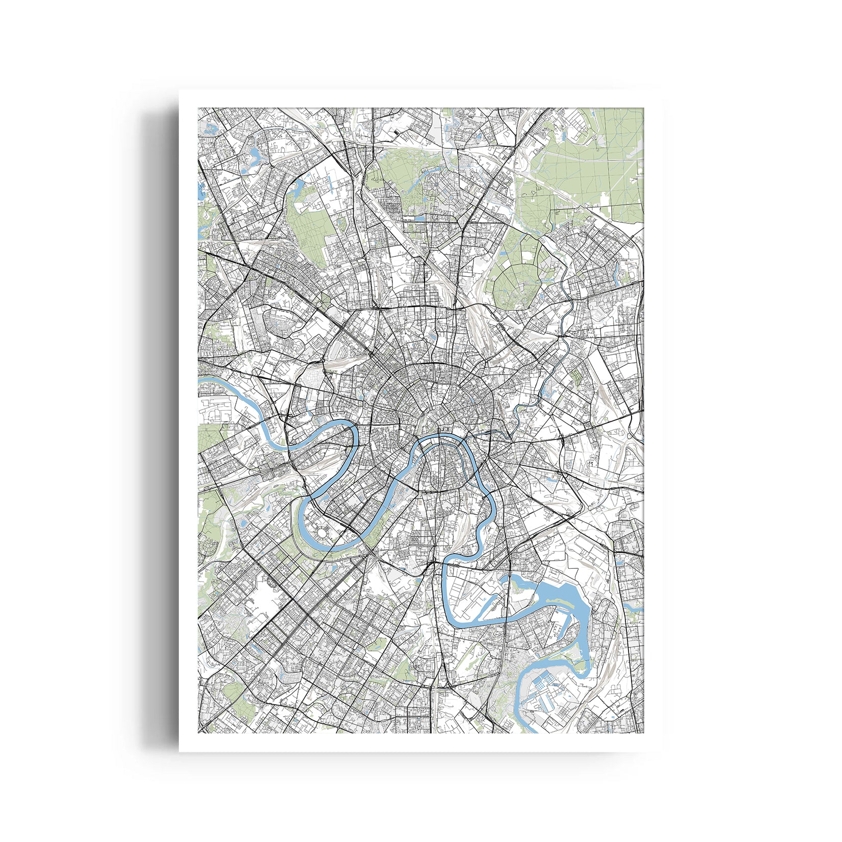 London River Maze - street map wall art