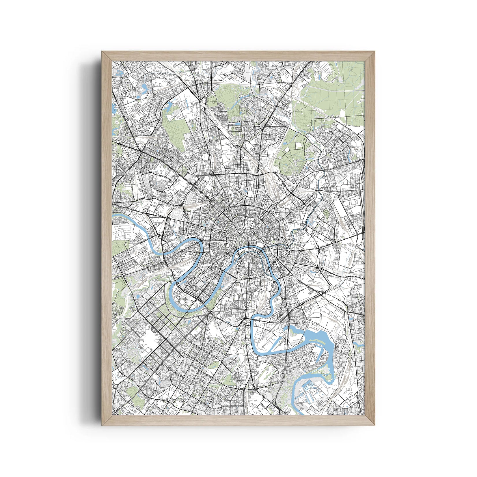 London River Maze - street map wall art