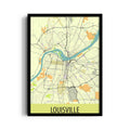 Louisville River Grid - street map wall art
