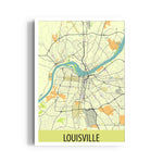 Louisville River Grid - street map wall art