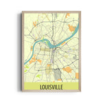 Louisville River Grid - street map wall art