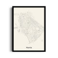 Manila City Lines - street map wall art