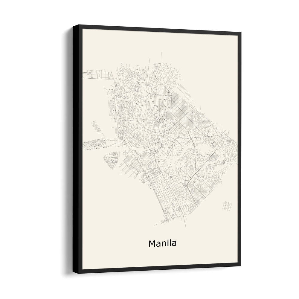 Manila City Lines - street map wall art
