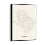 Manila City Lines - street map wall art