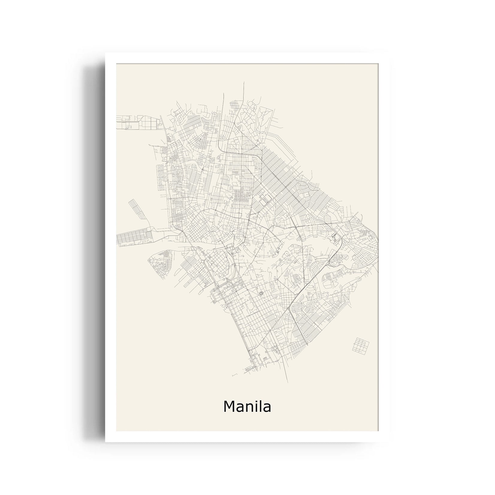 Manila City Lines - street map wall art
