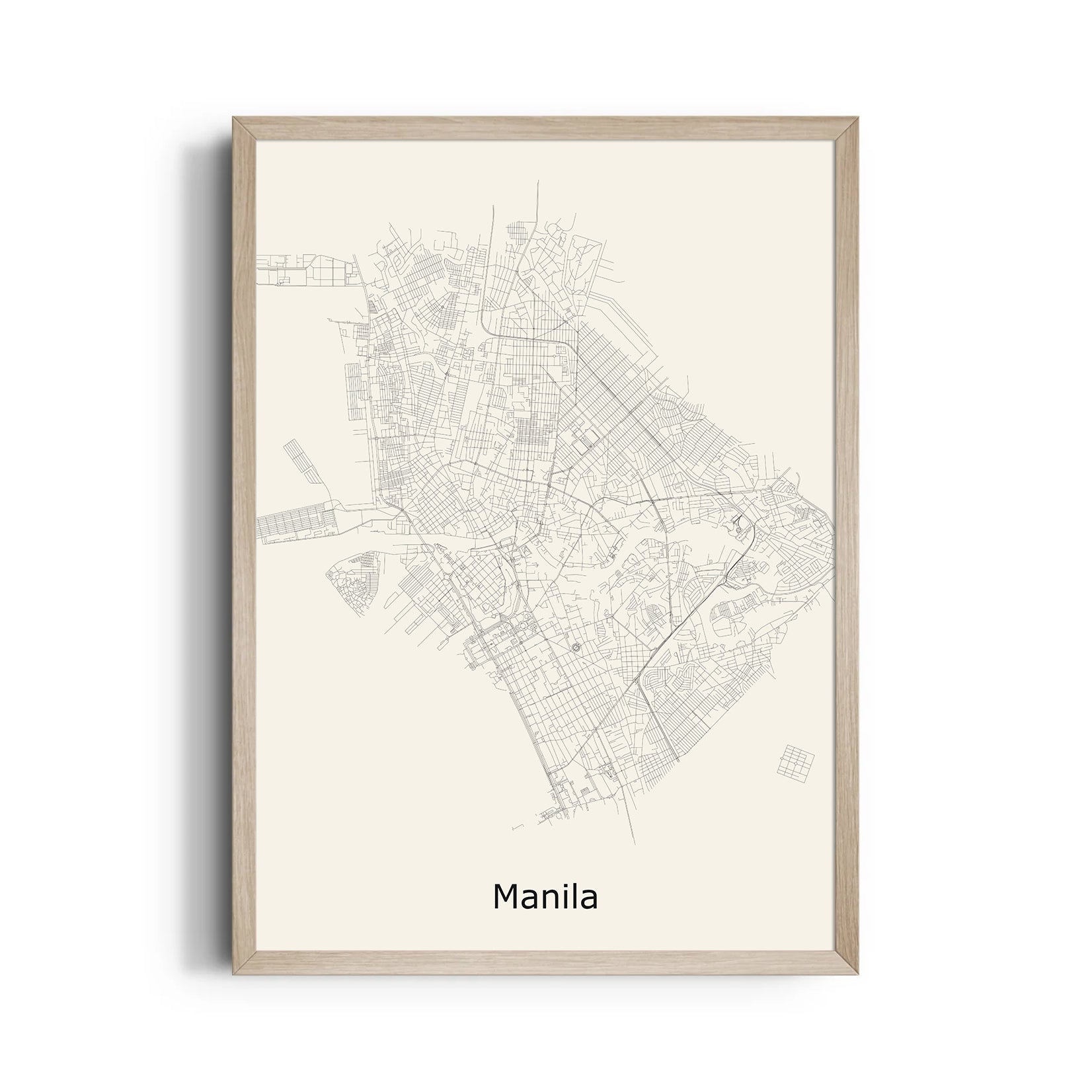 Manila City Lines - street map wall art