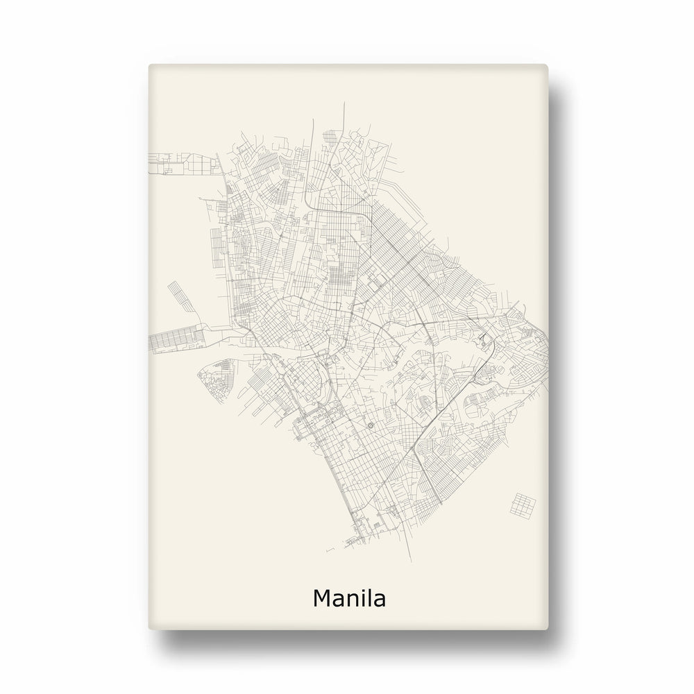 Manila City Lines - street map wall art