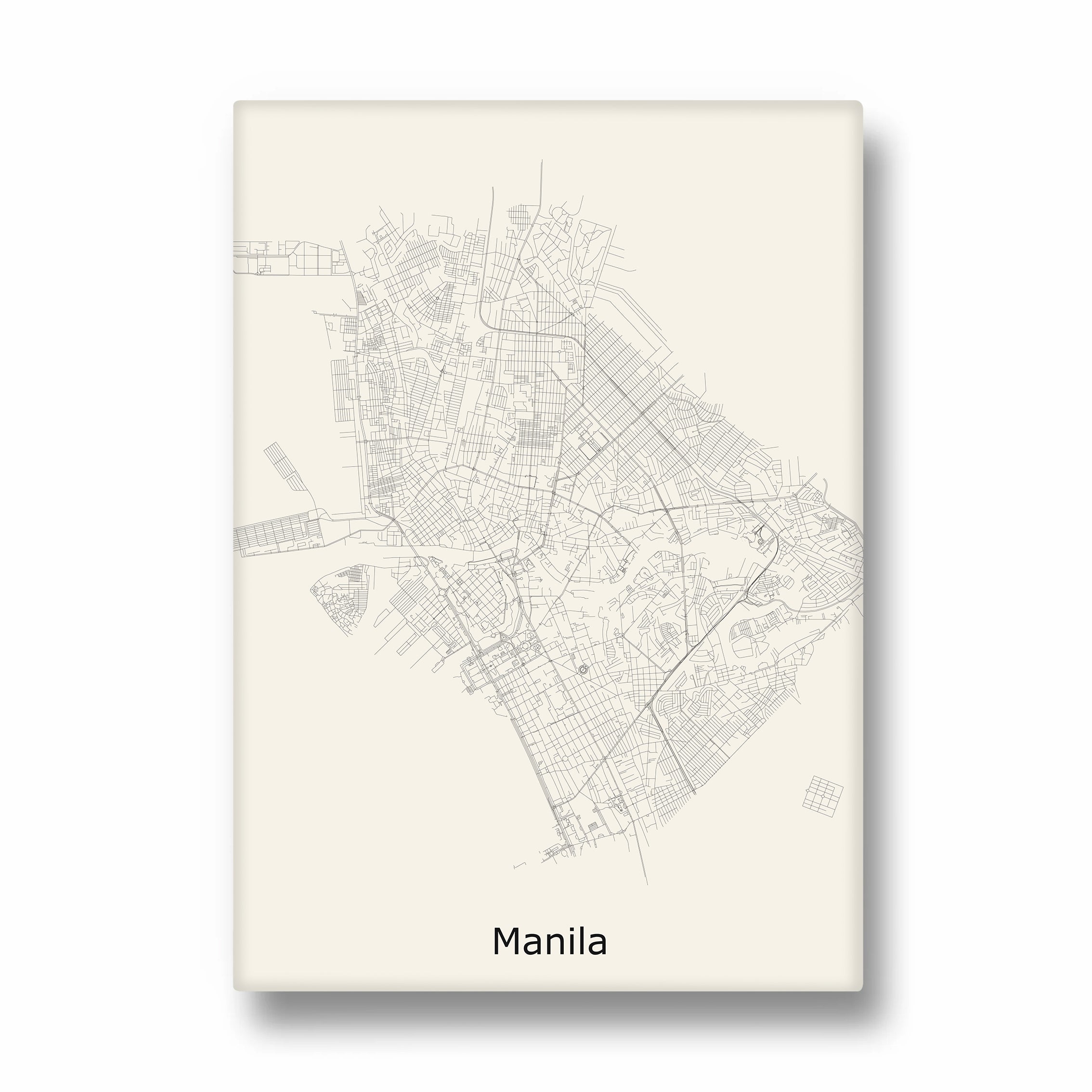 Manila City Lines - street map wall art