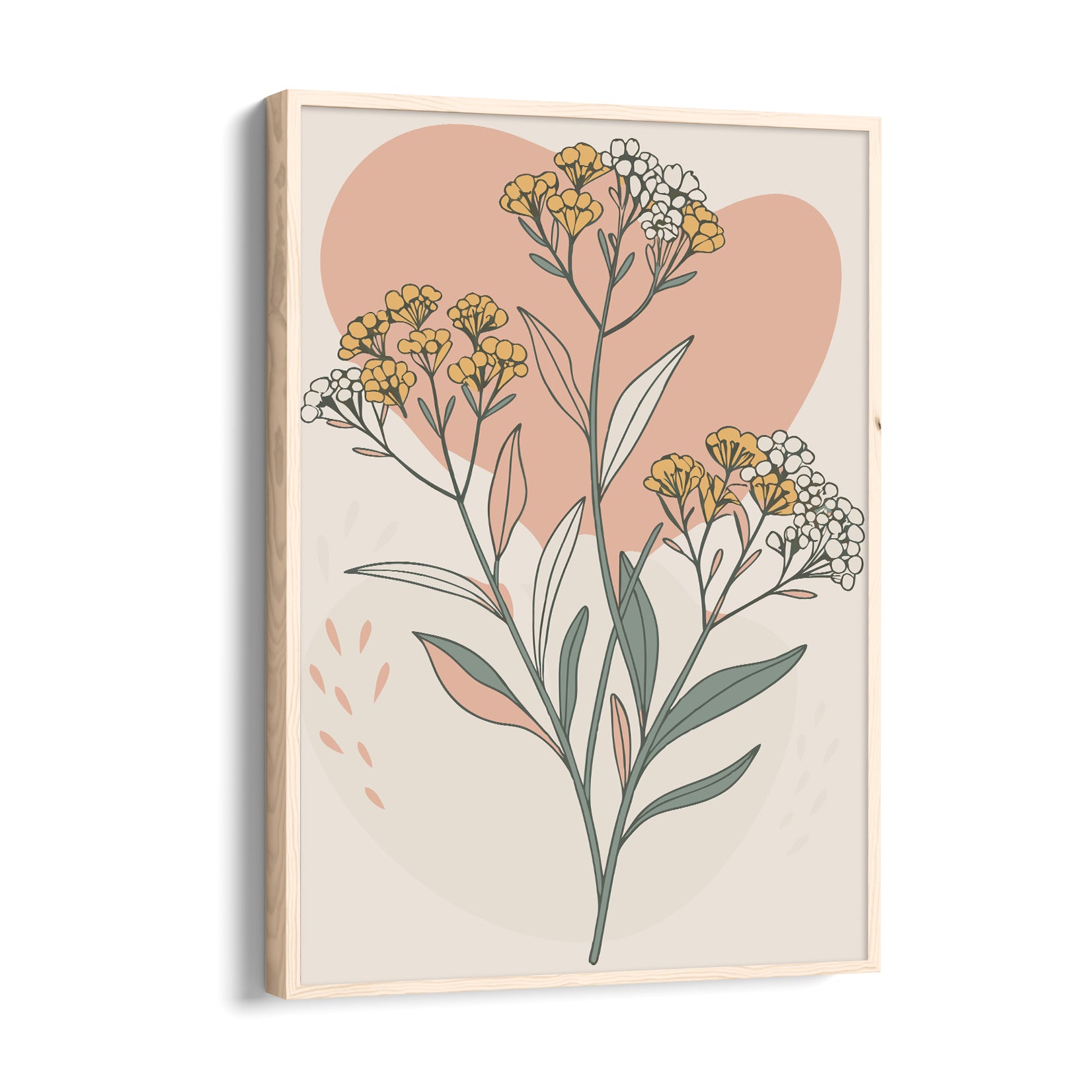 Meadow Heart Wildflower - Botanical Wall Art