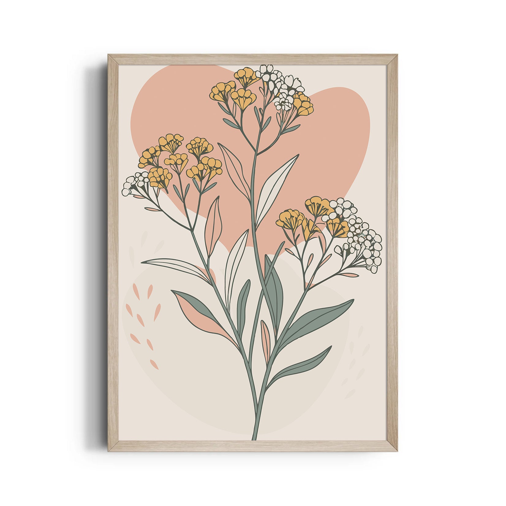 Meadow Heart Wildflower - Botanical Wall Art