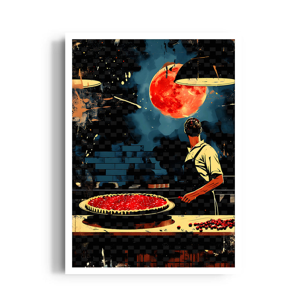 Midnight Cherry Tart - Food & Bar Wall Art