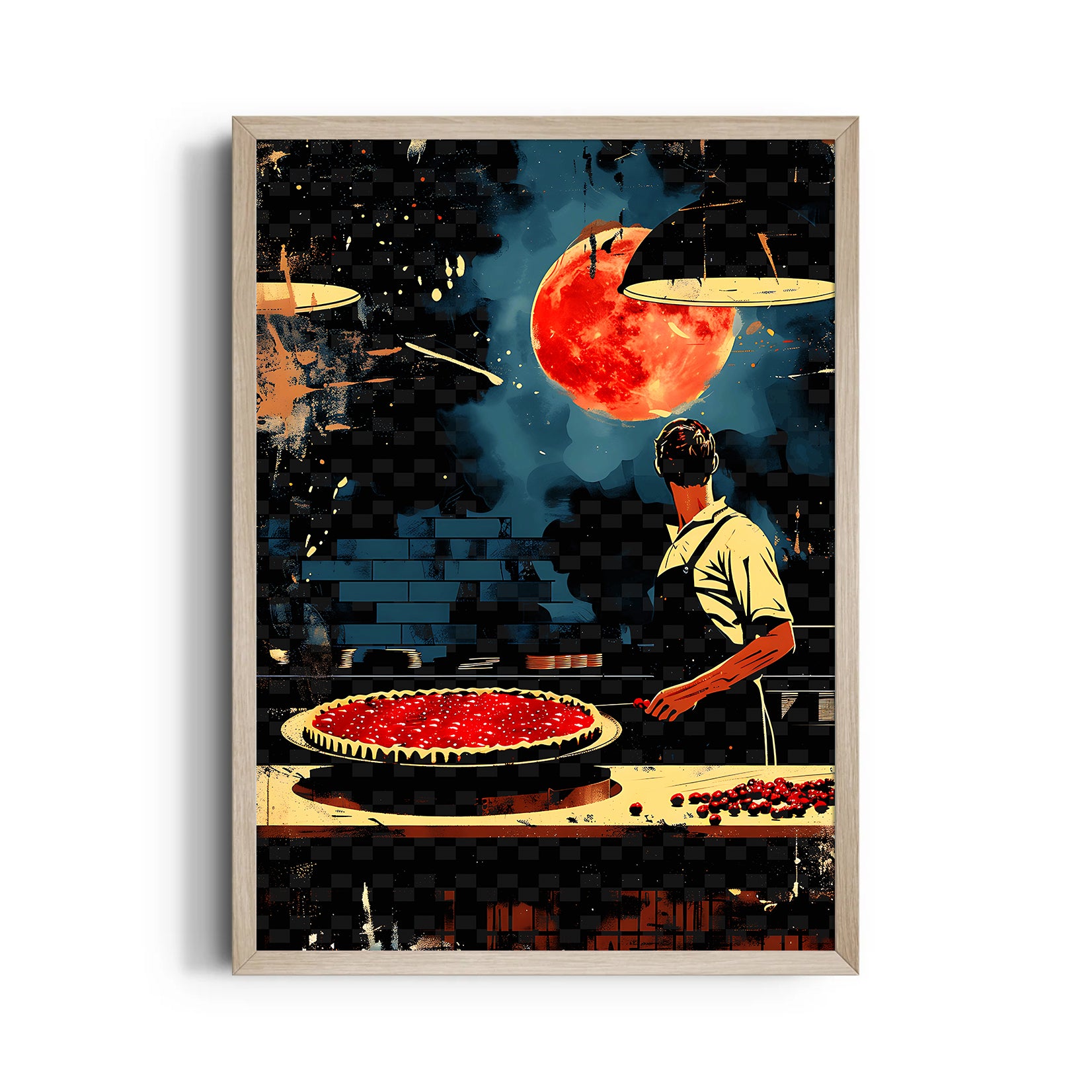 Midnight Cherry Tart - Food & Bar Wall Art
