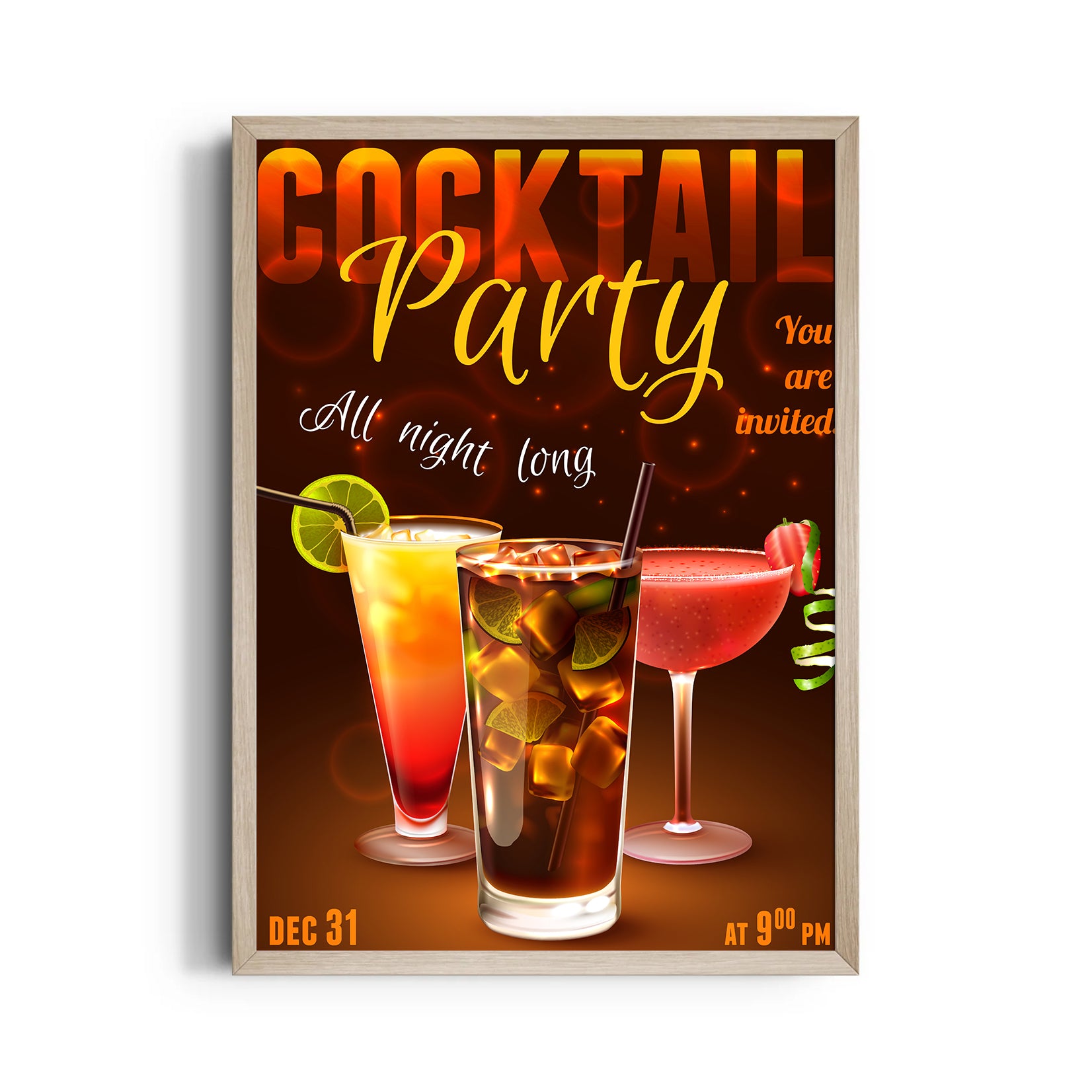 Midnight Cocktail Party - Food & Bar Wall Art