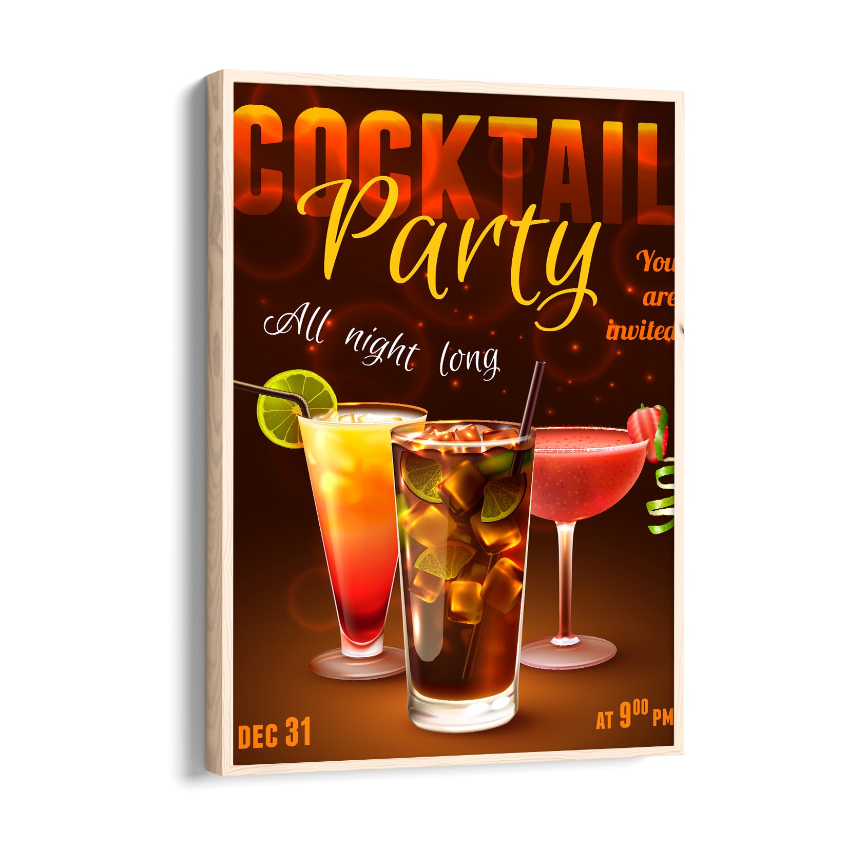 Midnight Cocktail Party - Food & Bar Wall Art