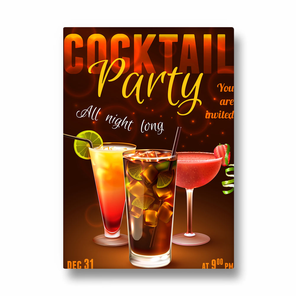 Midnight Cocktail Party - Food & Bar Wall Art - Pillow Fights
