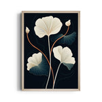Midnight Ginkgo Bloom - Botanical Wall Art