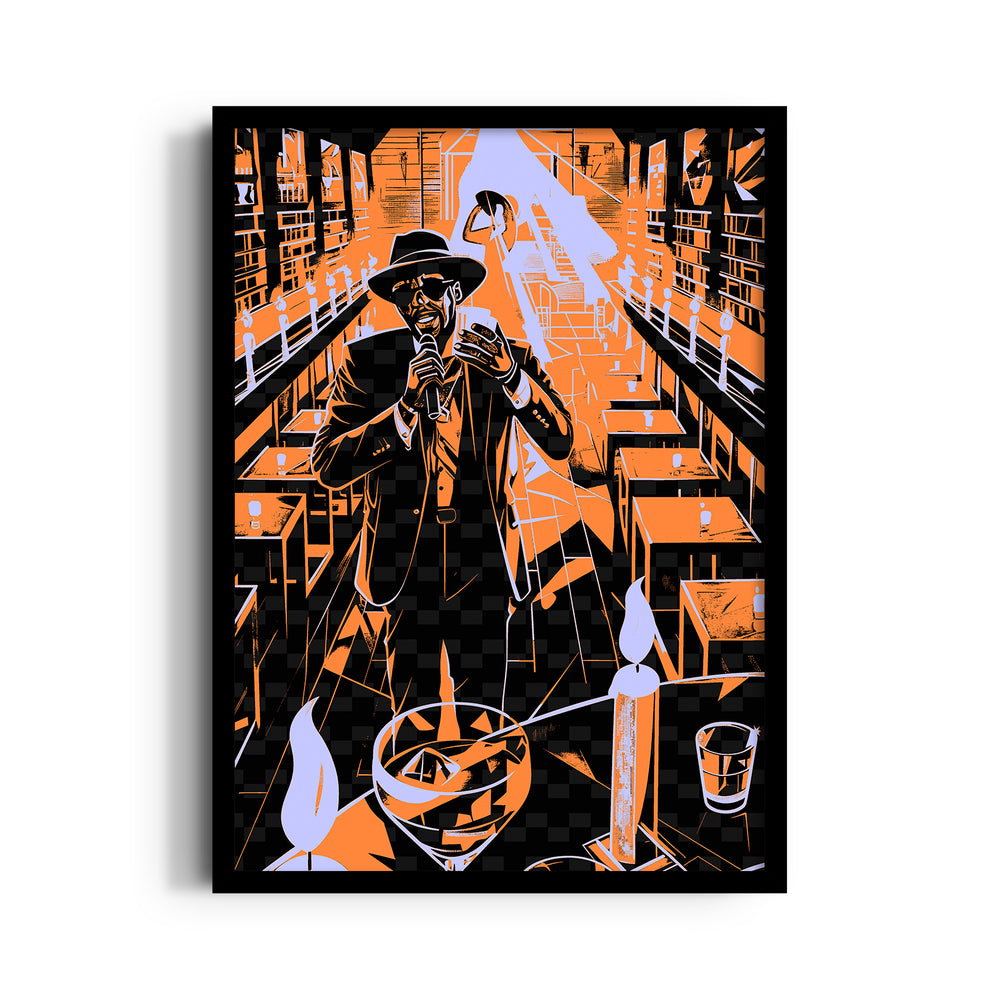Midnight Jazz Bar Performance - Food & Bar Wall Art - Pillow Fights