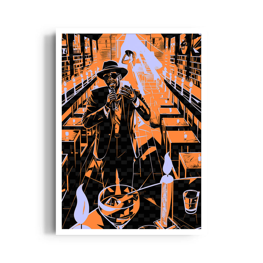Midnight Jazz Bar Performance - Food & Bar Wall Art - Pillow Fights